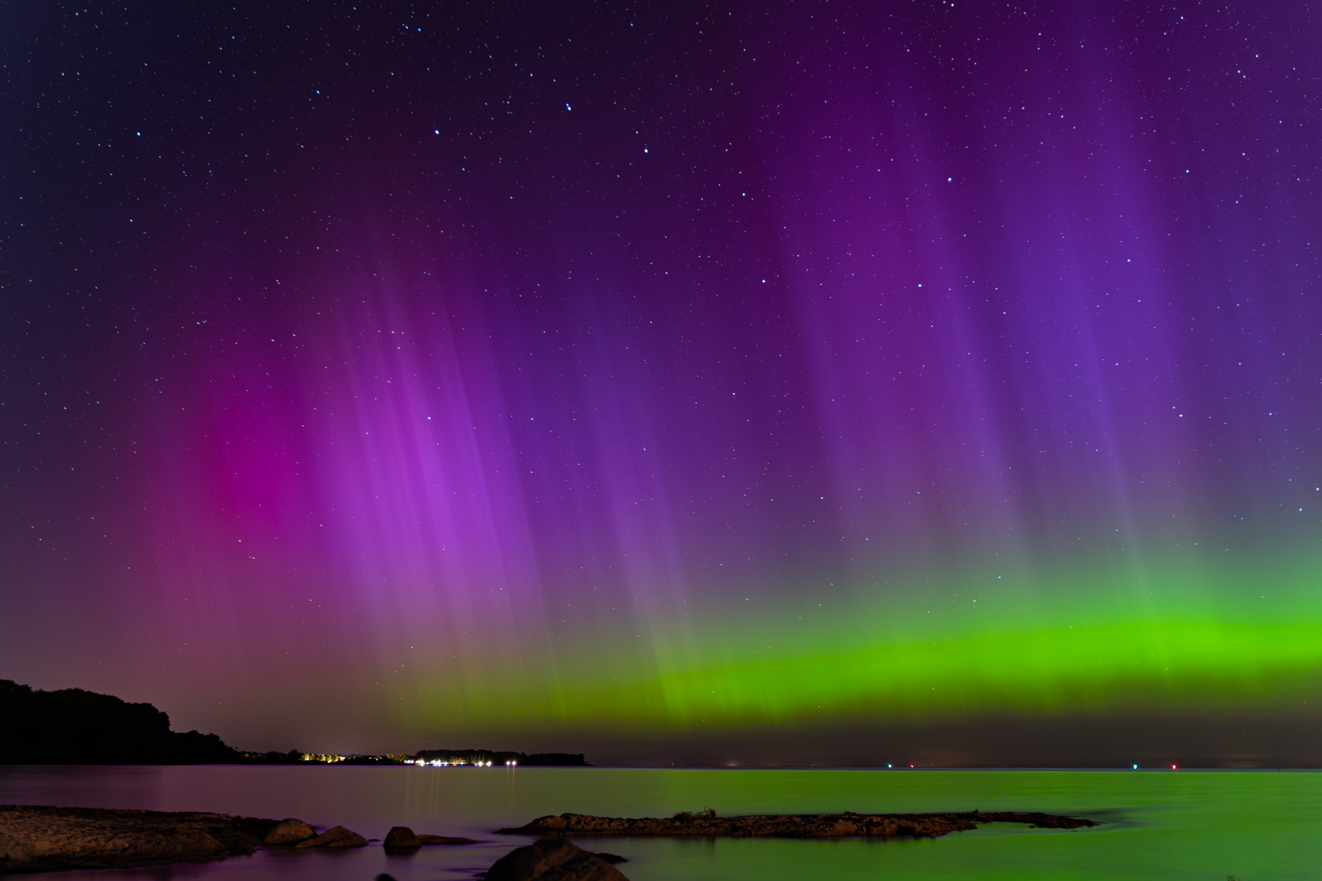 Polarlichter über der Ostsee am 12.08.2024