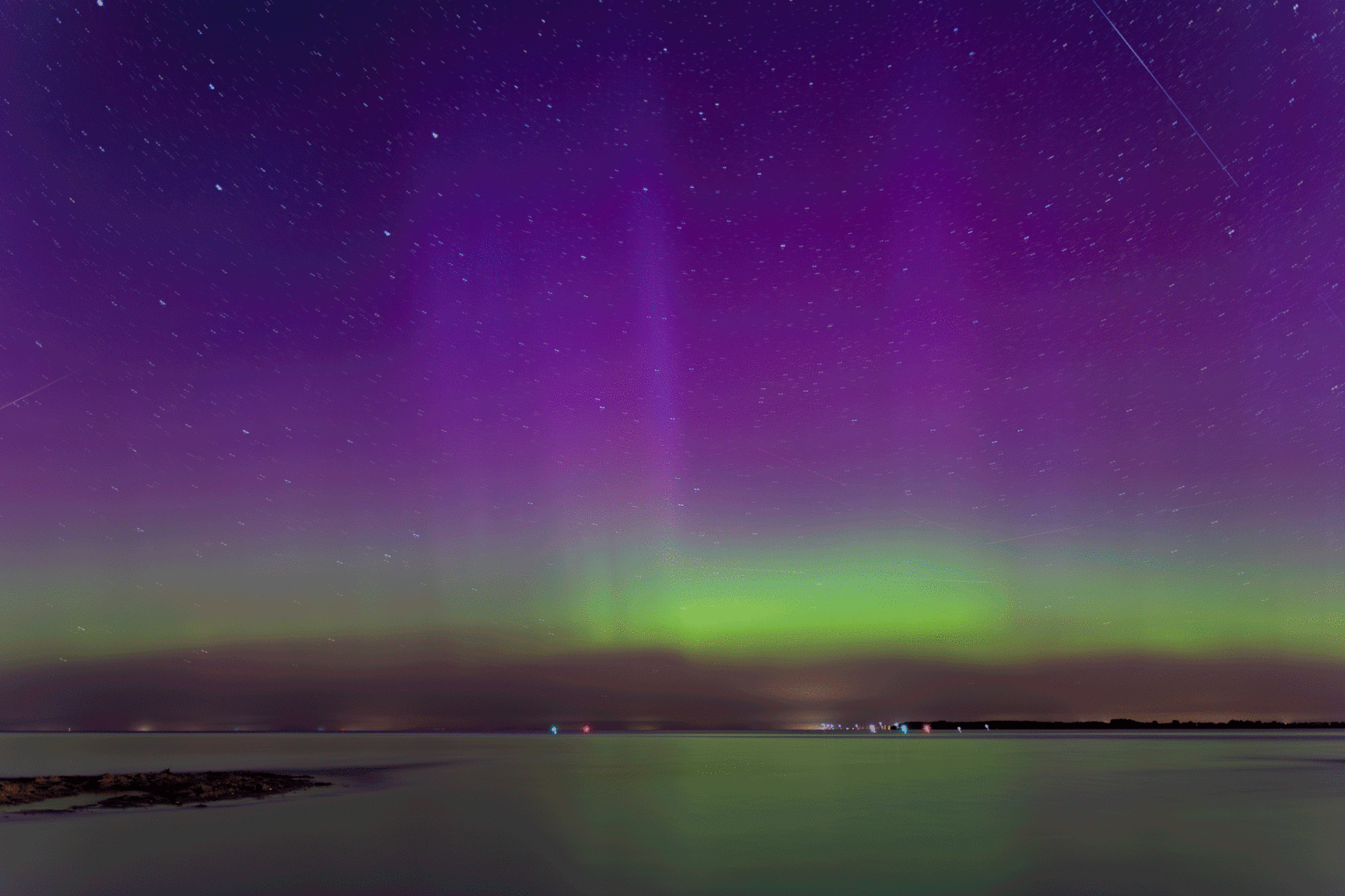 Polarlichter über der Ostsee am 12.08.2024